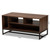 Flannery Modern And Contemporary Walnut Brown Finished Wood And Black Finished Metal Coffee Table CT8006-Walnut-CT