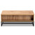 Franklin Modern And Contemporary Oak Brown Finished Wood And Black Finished Metal 2-Drawer Coffee Table CT8007-Oak-CT