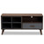 Garrick Modern And Contemporary Two-Tone Grey And Walnut Brown Finished Wood 1-Drawer Tv Stand TV8018-Walnut/Grey-TV