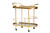 Kamal Modern And Contemporary Glam Brushed Gold Finished Metal And Mirrored Glass 2-Tier Mobile Wine Bar Cart JY20A268-Gold-Cart