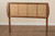 Harris Mid-Century Modern Ash Walnut Finished Wood And Synthetic Rattan King Size Headboard MG9734-Ash Walnut Rattan-HB-King