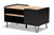 Lilith Modern And Contemporary Two-Tone Black And Oak Brown Finished Wood And Metal 3-Tier Coffee Table MH2164-Black/Oak-CT