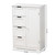 Bauer Modern And Contemporary White Finished Wood 4-Drawer Bathroom Storage Cabinet SR191194-White-Cabinet