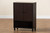 Rossin Modern And Contemporary Dark Brown Finished Wood 2-Door Entryway Shoe Storage Cabinet With Bottom Shelf ATSC1613-Modi Wenge-Shoe Cabinet By Baxton Studio