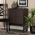 Rossin Modern And Contemporary Dark Brown Finished Wood 2-Door Entryway Shoe Storage Cabinet With Bottom Shelf ATSC1613-Modi Wenge-Shoe Cabinet By Baxton Studio