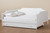 Alya Classic Traditional Farmhouse White Finished Wood Full Size Daybed With Roll-Out Trundle Bed MG0016-1-White-Daybed-F/T