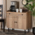 Patterson Modern And Contemporary Oak Brown Finished Wood 2-Door Kitchen Storage Cabinet MH8693-Oak-Cabinet