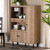 Patterson Modern And Contemporary Oak Brown Finished 1-Drawer Kitchen Storage Cabinet MH8694-Oak-Cabinet