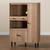 Patterson Modern And Contemporary Oak Brown Finished 1-Drawer Kitchen Storage Cabinet MH8694-Oak-Cabinet