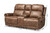 Buckley Modern And Contemporary Light Brown Faux Leather Upholstered 2-Seater Reclining Loveseat With Console 7075I52D-Light Brown-Loveseat