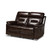 Byron Modern And Contemporary Dark Brown Faux Leather Upholstered 2-Seater Reclining Loveseat RR7460-Dark Brown-Loveseat
