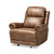 Buckley Modern And Contemporary Light Brown Faux Leather Upholstered Recliner 7075F31-Light Brown-Recliner