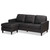 Miles Modern And Contemporary Charcoal Fabric Upholstered Sectional Sofa With Left Facing Chaise LSG941-1-Charcoal-LFC SF