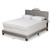 Benjen Modern And Contemporary Glam Grey Velvet Fabric Upholstered Queen Size Panel Bed CF9210C-Grey Velvet-Queen