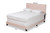 Tamira Modern And Contemporary Glam Light Pink Velvet Fabric Upholstered Queen Size Panel Bed CF9210E-Light Pink Velvet-Queen