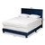 Tamira Modern And Contemporary Glam Navy Blue Velvet Fabric Upholstered Full Size Panel Bed CF9210E-Navy Blue Velvet-Full