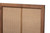 Redmond Mid-Century Modern Walnut Brown Finished Wood And Synthetic Rattan King Size Platform Bed MG-0021-4-Walnut-King
