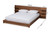 Elina Modern And Contemporary Walnut Brown Finished Wood Queen Size Platform Storage Bed With Shelves MG-0051-Ash Walnut-Queen