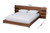 Elina Modern And Contemporary Walnut Brown Finished Wood Queen Size Platform Storage Bed With Shelves MG-0051-Ash Walnut-Queen