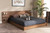 Elina Modern And Contemporary Walnut Brown Finished Wood King Size Platform Storage Bed With Shelves MG-0051-Ash Walnut-King