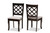 Verner Modern And Contemporary Grey Fabric Upholstered And Dark Brown Finished Wood 2-Piece Dining Chair Set RH330C-Grey/Dark Brown-DC-2PK