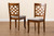 Mael Modern And Contemporary Grey Fabric Upholstered And Walnut Brown Finished Wood 2-Piece Dining Chair Set RH331C-Grey/Walnut-DC-2PK
