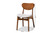 Katya Mid-Century Modern Grey Fabric Upholstered And Walnut Brown Finished Wood 2-Piece Dining Chair Set RH378C-Grey/Walnut Bent Seat-DC-2PK