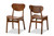 Katya Mid-Century Modern Walnut Brown Finished Wood 2-Piece Dining Chair Set RH378C-Walnut Bent Seat-DC-2PK