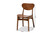 Katya Mid-Century Modern Walnut Brown Finished Wood 2-Piece Dining Chair Set RH378C-Walnut Bent Seat-DC-2PK