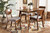 Katya Mid-Century Modern Grey Fabric Upholstered And Walnut Brown Finished Wood 5-Piece Dining Set RH378C-Grey/Walnut-5PC Dining Set