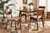 Katya Mid-Century Modern Sand Fabric Upholstered And Walnut Brown Finished Wood 5-Piece Dining Set RH378C-Sand/Walnut-5PC Dining Set