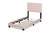 Caprice Modern And Contemporary Glam Light Pink Velvet Fabric Upholstered Twin Size Panel Bed CF9210B-Light Pink Velvet-Twin