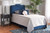 Benjen Modern And Contemporary Glam Navy Blue Velvet Fabric Upholstered Twin Size Panel Bed CF9210C-Navy Blue Velvet-Twin