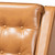 Daley Modern And Contemporary Tan Faux Leather Upholstered And Walnut Brown Finished Wood Lounge Armchair BBT8056-Tan PU/Walnut-CC