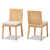 Sofia Modern And Contemporary Natural Finished Wood And Rattan 2-Piece Dining Chair Set Sofia-Natural-DC
