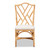 Sonia Modern And Contemporary Natural Finished Rattan Dining Chair Sonia-Natural-DC No Arm
