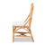 Sonia Modern And Contemporary Natural Finished Rattan Dining Chair Sonia-Natural-DC No Arm