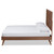 Saki Mid-Century Modern Walnut Brown Finished Wood Full Size Platform Bed Saki-Ash Walnut-Full