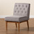 Riordan Mid-Century Modern Grey Fabric Upholstered And Walnut Brown Finished Wood Dining Chair BBT8051.13-Grey/Walnut-CC