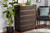 Walker Modern And Contemporary Dark Brown And Gold Finished Wood 5-Drawer Chest With Faux Marble Top LV25COD25230-Modi Wenge/Marble-5DW-Chest
