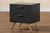 Kelson Modern And Contemporary Dark Grey And Gold Finished Wood 2-Drawer Nightstand LV19ST1924-Dark Grey-NS