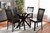 Zora Modern And Contemporary Dark Brown Finished Wood 5-Piece Dining Set Zora-Dark Brown-5PC Dining Set