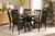 Zora Modern And Contemporary Dark Brown Finished Wood 7-Piece Dining Set Zora-Dark Brown-7PC Dining Set