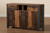 Ranger Mid-Century Modern Rustic Brown Finished Wood And Grey Metal 2-Door Sideboard Buffet SB002-Rustic Brown/Grey-Sideboard