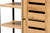 Vander Modern And Contemporary Oak Brown Finished Wood And Black Finished Metal 1-Door Shoe Storage Cabinet MP008-Wotan Oak-Shoe Cabinet