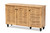 Winda Modern And Contemporary Oak Brown Finished Wood 3-Door Shoe Cabinet SC864573 B-Wotan Oak