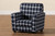 Talma Modern And Contemporary Blue And White Plaid Fabric Upholstered Kids Armchair LD-2532-Blue Plaid-CC