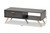Kelson Modern And Contemporary Dark Grey And Gold Finished Wood Coffee Table LV19CFT1914-Dark Grey-CT