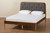 Diantha Classic And Traditional Dark Grey Fabric Upholstered And Walnut Brown Finished Wood Full Size Platform Bed MG0061-Dark Grey/Walnut-Full