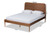 Kassidy Classic And Traditional Walnut Brown Finished Wood Queen Size Platform Bed MG0063-Walnut-Queen